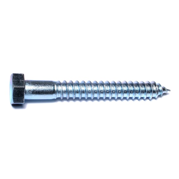 Midwest Fastener Lag Screw, 5/8 in, 5 in, Steel, Zinc Plated Hex Hex Drive, 25 PK 01351 - main